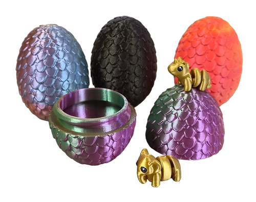 Oeuf et sa suprise dorée (couleurs aléatoires)